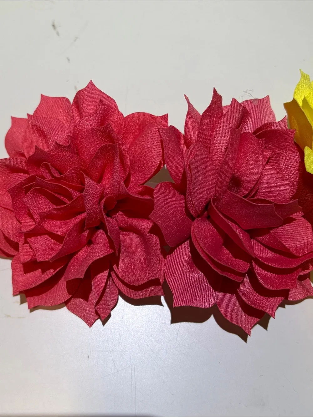 Set of 15 Multicolor Floral Hair Or Shoe Clips or Clip On Spaghetti Straps. OS